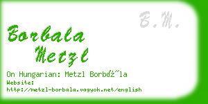 borbala metzl business card